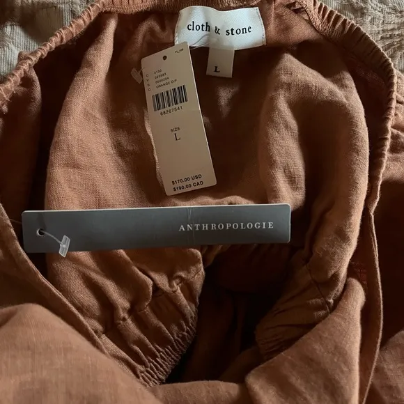 New with Tags Cloth and Stone all Linen dress from Anthropology with Pockets.