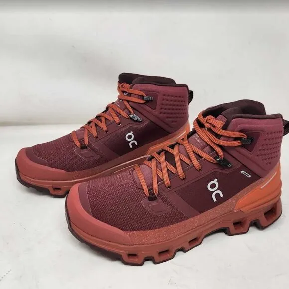 New women's 9.5 ON Cloudrock 2 Waterproof hiking boots Beet / Auburn