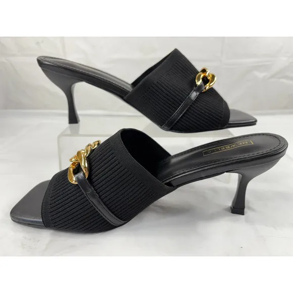 NEWBELLA MOUSSE FIT openToe Women’s Heeled Sandals Black Size 9