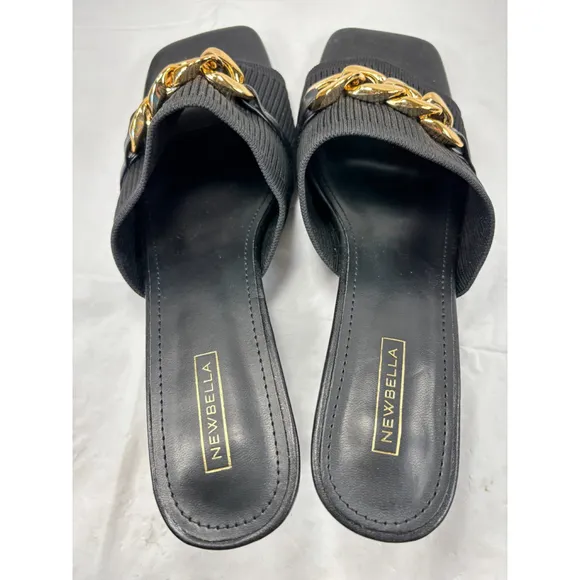 NEWBELLA MOUSSE FIT openToe Women’s Heeled Sandals Black Size 9