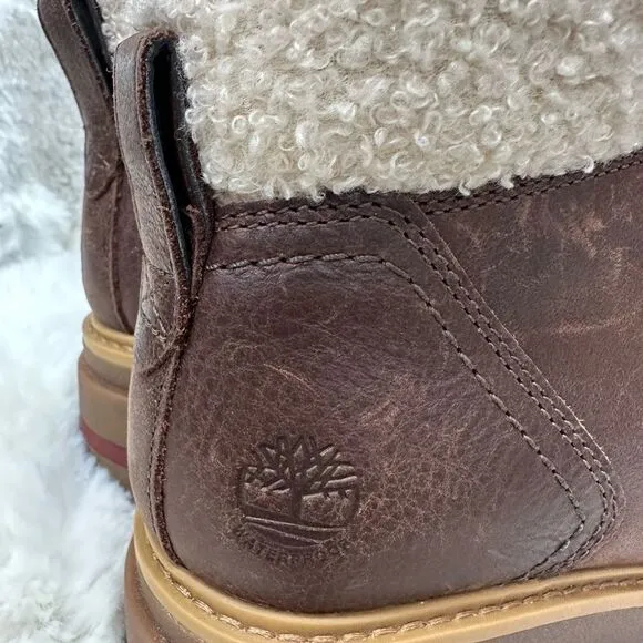 NEW Timberland Cervinia Valley leather waterproof warm lined boots brown 6