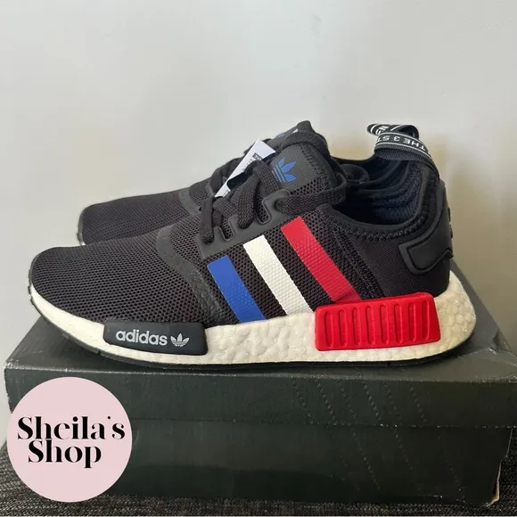 NIB adidas NMD R1 Black Tri-Color Sneakers Size M 5.5 / W 6.5