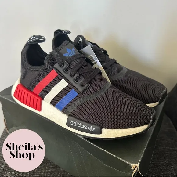 NIB adidas NMD R1 Black Tri-Color Sneakers Size M 5.5 / W 6.5