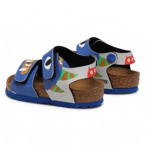 NIB Birkenstock Kalu Kids Monster Ultra Blue Sandals Size 28 EU 10-10.5US Narrow