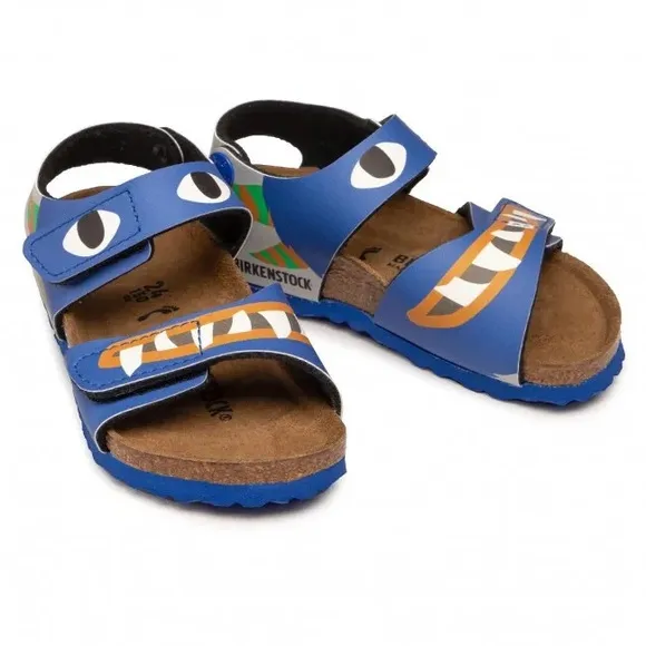 NIB Birkenstock Kalu Kids Monster Ultra Blue Sandals Size 28 EU 10-10.5US Narrow