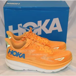 NIB Hoka One One Men's Clifton 9 Running Athletic Sneakers SLRL Orange Sz 13 NIB