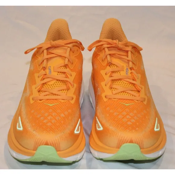 NIB Hoka One One Men's Clifton 9 Running Athletic Sneakers SLRL Orange Sz 13 NIB