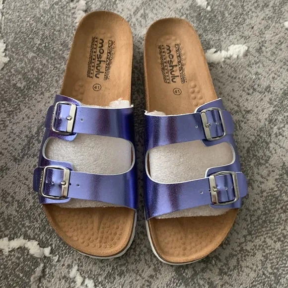 NIB Moshulu Danube Metallic Lavender Sandals size Eur 41/ US 9