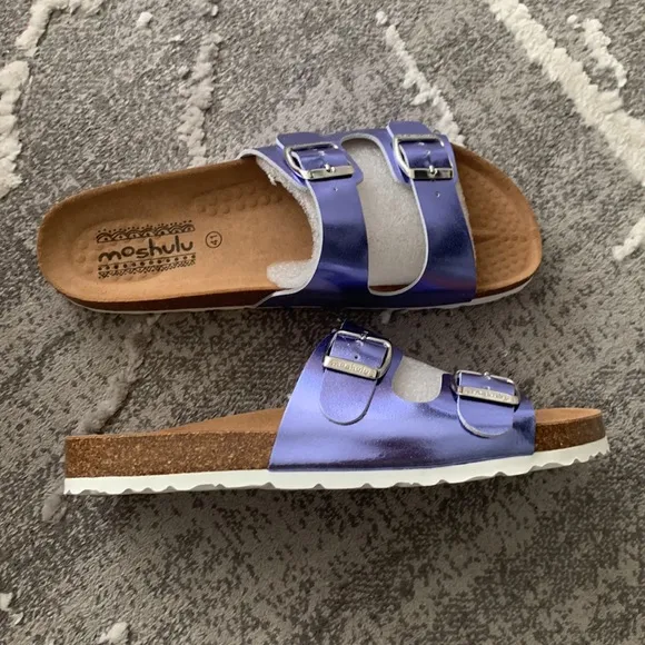 NIB Moshulu Danube Metallic Lavender Sandals size Eur 41/ US 9