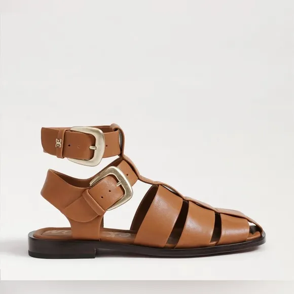 ▪️NIB Sam Edelman Dawn Fisher Flat Sandals in Saddle