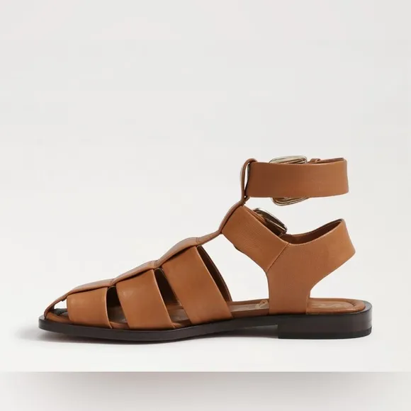 ▪️NIB Sam Edelman Dawn Fisher Flat Sandals in Saddle