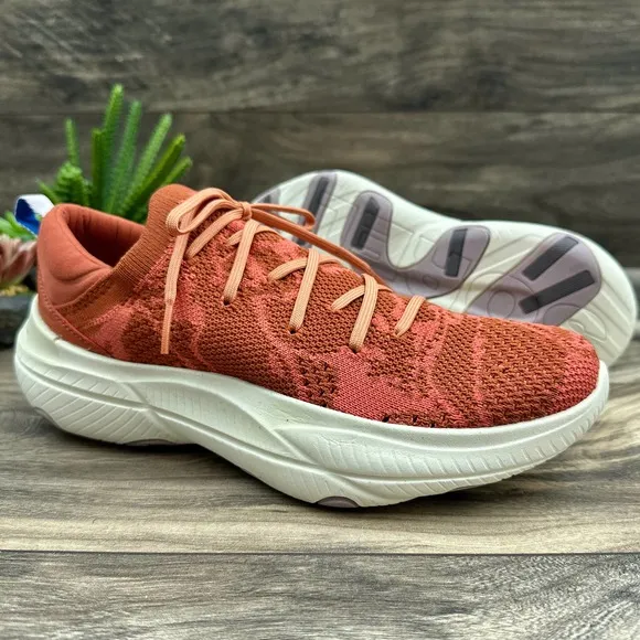 NIB SOREL Explorer Blitz Stride Lace 7.5 38.5 Red Knit Sneakers