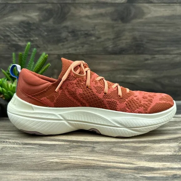 NIB SOREL Explorer Blitz Stride Lace 7.5 38.5 Red Knit Sneakers