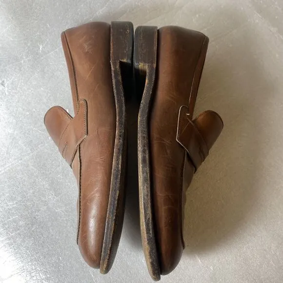 NICE Salvatore Ferragamo Goya Men's 8.5 E Leather Moccasin Penny Loafers Shoes