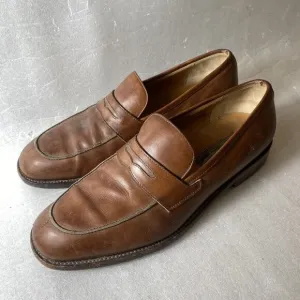 NICE Salvatore Ferragamo Goya Men's 8.5 E Leather Moccasin Penny Loafers Shoes