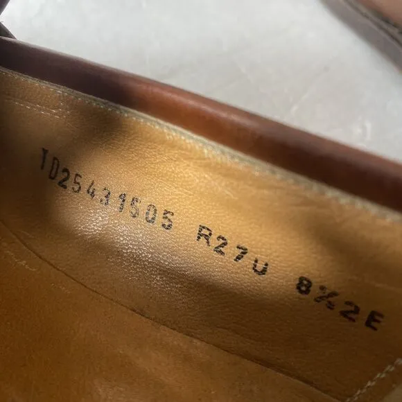 NICE Salvatore Ferragamo Goya Men's 8.5 E Leather Moccasin Penny Loafers Shoes