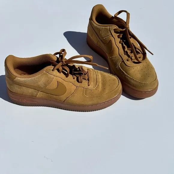Nike Air Force 1 LV8 (GS) Shoes Big Kids Size 5Y Gum Light Brown Blokecore