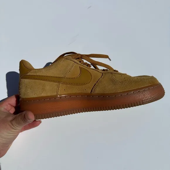 Nike Air Force 1 LV8 (GS) Shoes Big Kids Size 5Y Gum Light Brown Blokecore