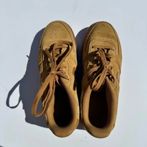 Nike Air Force 1 LV8 (GS) Shoes Big Kids Size 5Y Gum Light Brown Blokecore