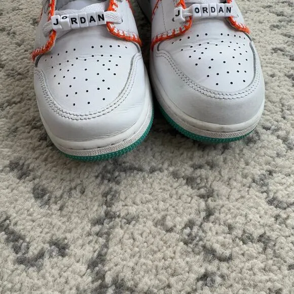 Nike Air Jordan 1 Mid Multi Knit GS DM6218-100 Multicolor Sneakers Size 6.5Y