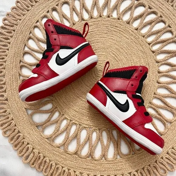 Nike Air Jordan 1 Skinny High GS Gym Red Sneakers 5C 602658-601