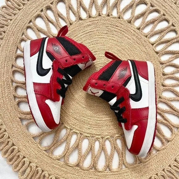 Nike Air Jordan 1 Skinny High GS Gym Red Sneakers 5C 602658-601