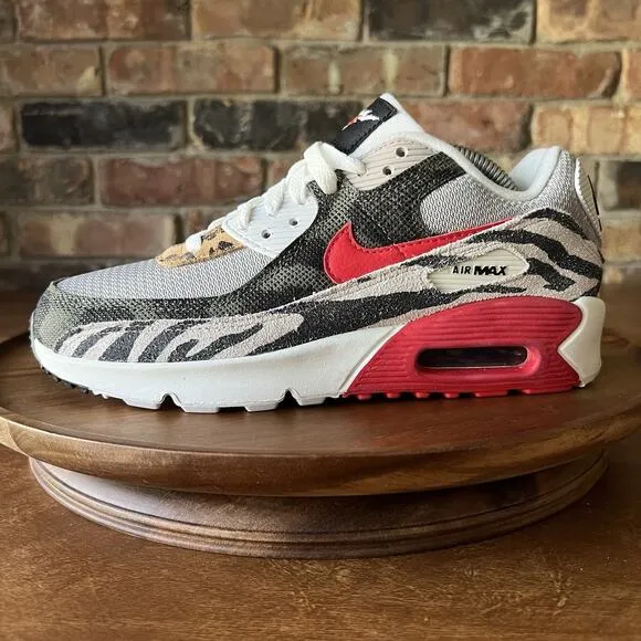 Nike Air Max 90 Leather Tunnel Walk Shoes Sneakers Youth 5 Women's 6.5