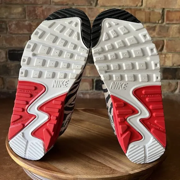 Nike Air Max 90 Leather Tunnel Walk Shoes Sneakers Youth 5 Women's 6.5