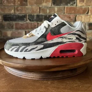 Nike Air Max 90 Leather Tunnel Walk Shoes Sneakers Youth 5 Women's 6.5