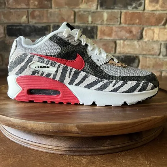 Nike Air Max 90 Leather Tunnel Walk Shoes Sneakers Youth 5 Women's 6.5
