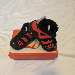 Nike Air More Uptempo (TD) 4C Black/University Red. NIB