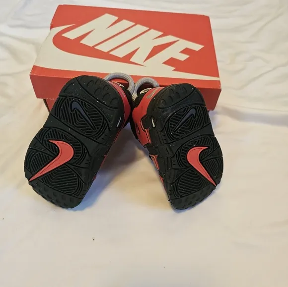 Nike Air More Uptempo (TD) 4C Black/University Red. NIB