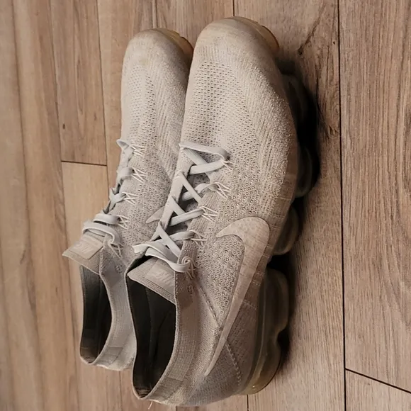 NIKE Air VaporMax Pure Platinum White‎ Grey 849558-004 Knit Sz 13 Mens Sneakers