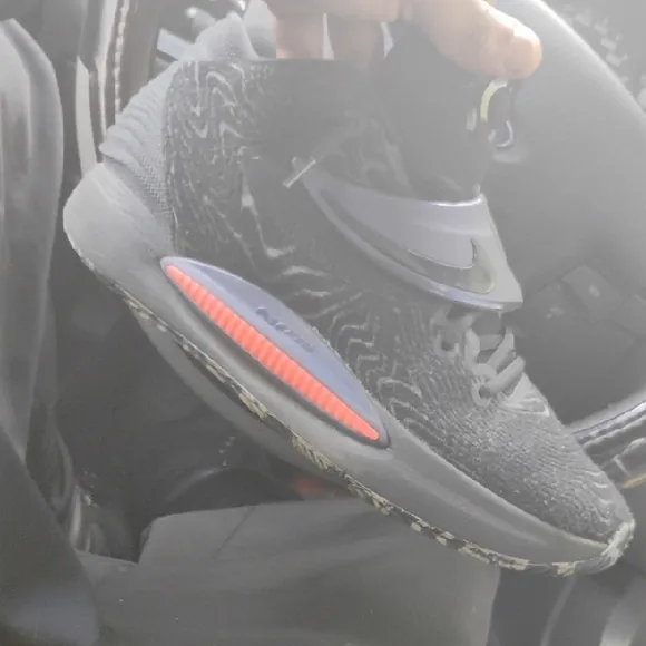 Nike Black and Gray Performance Sneakers with Knit Upper