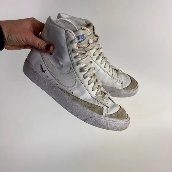 Nike Blazer Mid 77 LX women's size 7 white leather suede athletic sneakers