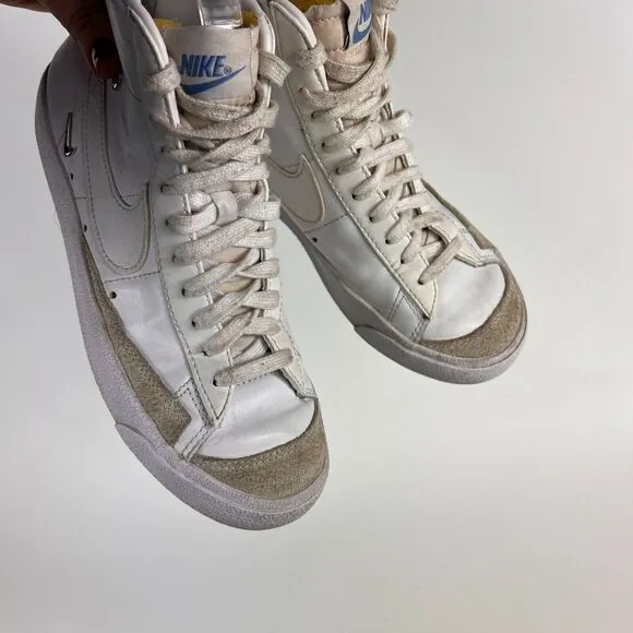 Nike Blazer Mid 77 LX women's size 7 white leather suede athletic sneakers