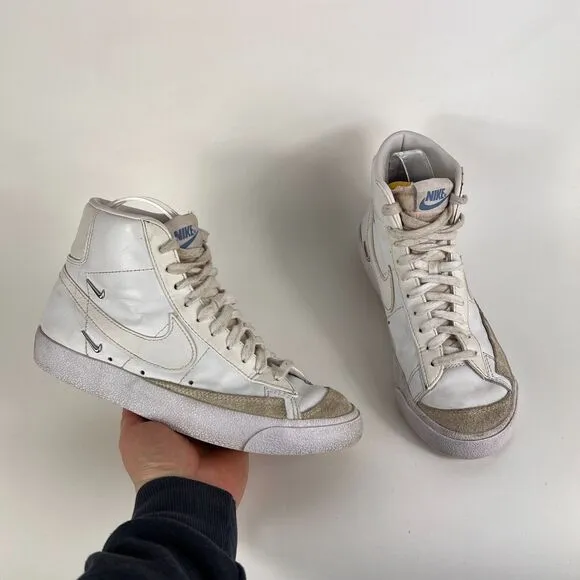 Nike Blazer Mid 77 LX women's size 7 white leather suede athletic sneakers