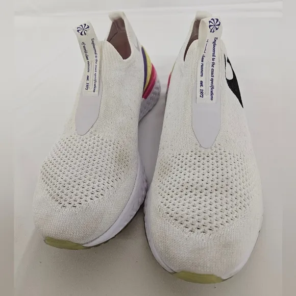 Nike Ephic Phantom React Sneakers White Black Laser, Fuchsia, Psychic Purple 6.5