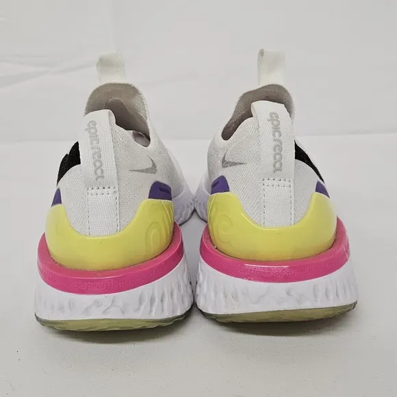 Nike Ephic Phantom React Sneakers White Black Laser, Fuchsia, Psychic Purple 6.5