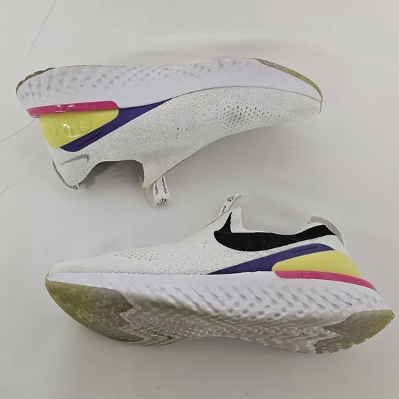 Nike Ephic Phantom React Sneakers White Black Laser, Fuchsia, Psychic Purple 6.5