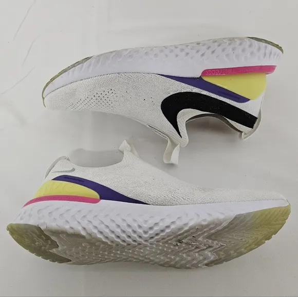 Nike Ephic Phantom React Sneakers White Black Laser, Fuchsia, Psychic Purple 6.5