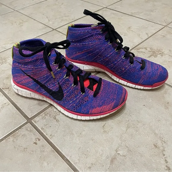 Nike Free Flyknit Chukka QS Pr 'World Cup' Mens Size 8 Game Royal 640652-400