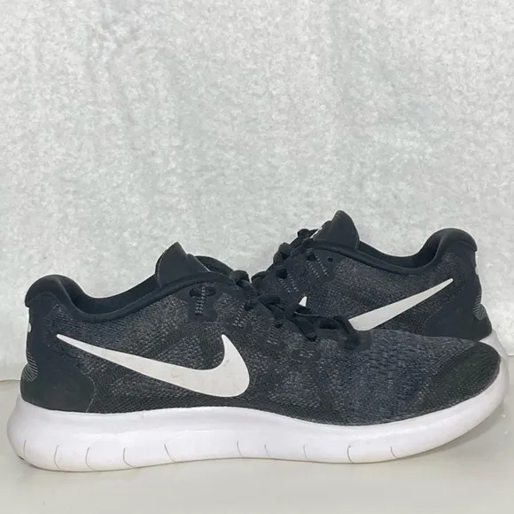 Nike Free RN Flyknit Womens Dark Grey Knit Running Sneakers Shoes Size US 7