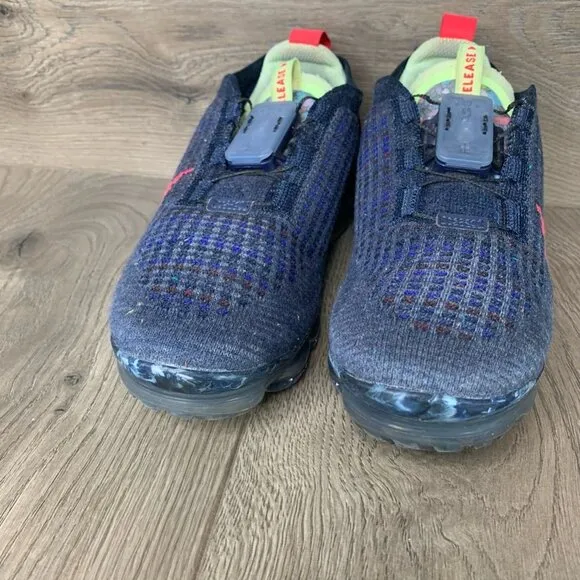 Nike Girls Air Vapormax 2020 FK Sneaker Athletic Navy Knit Lace Up Sports 6