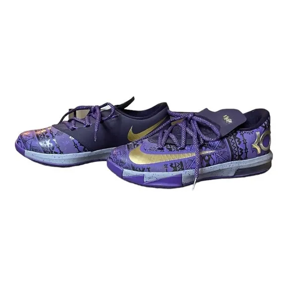 Nike KD 6 &quot;BHM&quot; Kevin Durant Black History Month Low Top Sneakers Size 4.5 Youth