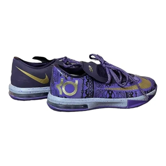Nike KD 6 &quot;BHM&quot; Kevin Durant Black History Month Low Top Sneakers Size 4.5 Youth
