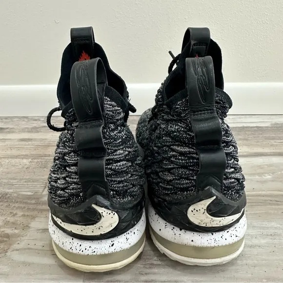 Nike LeBron 15 Black‎ and White Sneakers