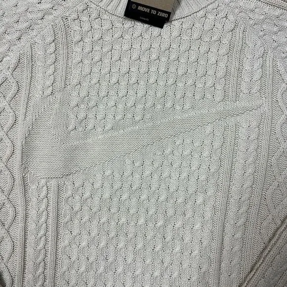Nike Life Cable Knit Turtleneck Sweater Bone FB7770-072 Men's Medium Retail $180