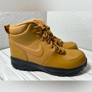 Nike Manoa Big Kids' Boots ankle boot lace up color wheat tan size 6Y BQ5372 700
