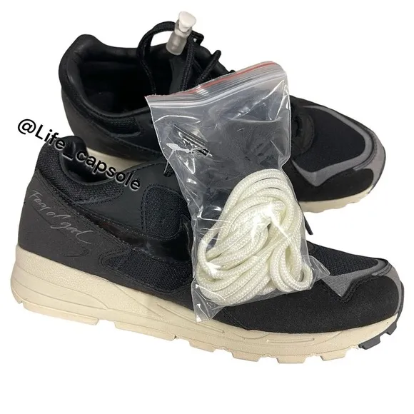 Nike Men's 4 Air Skylon 2 x Fear of God Black Sail Wn's Size 5.5 BQ2752-001